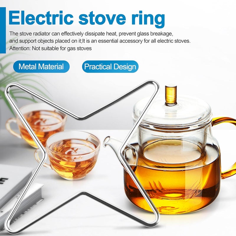 ascavs Stove Ring for Fox Run 5 x 5 inches, Silver 1 pack - Image 3